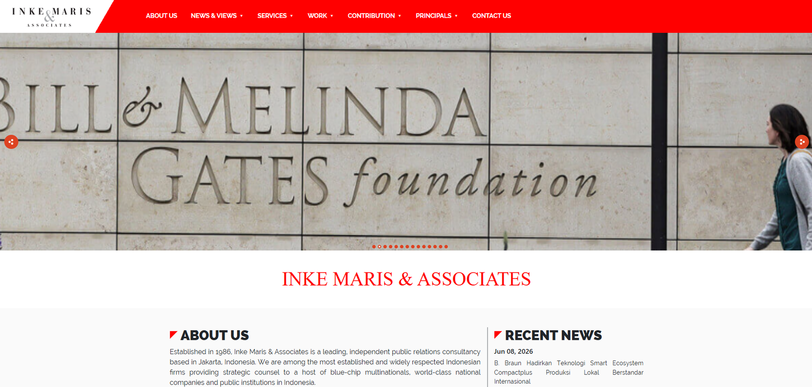 Inke Maris & Associates website design