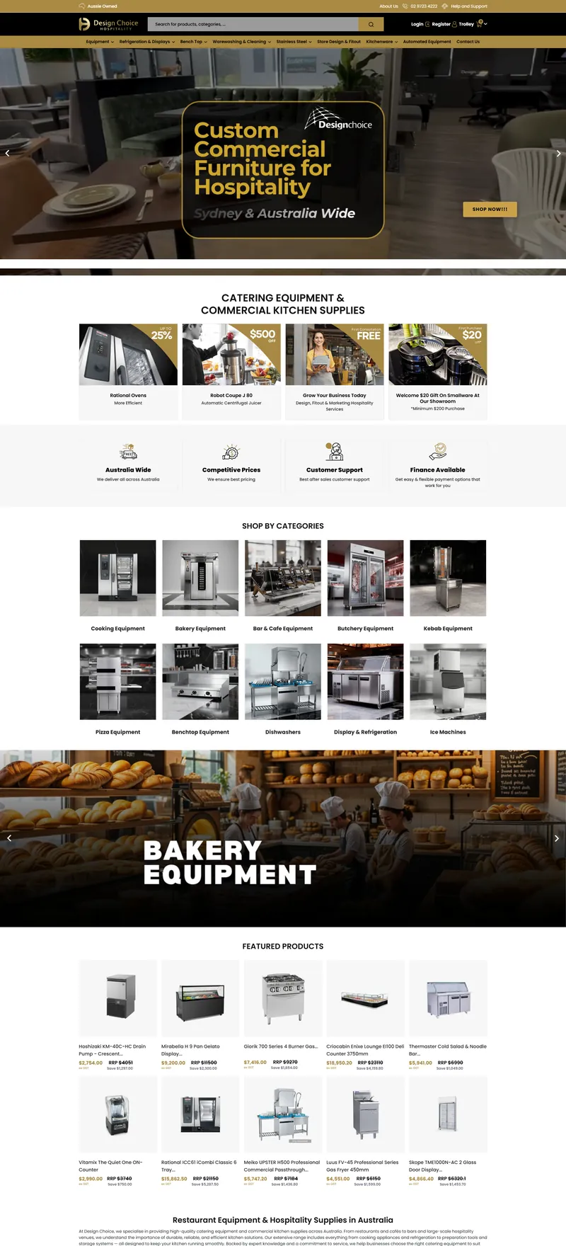 Tampilan toko online Design Choice Hospitality