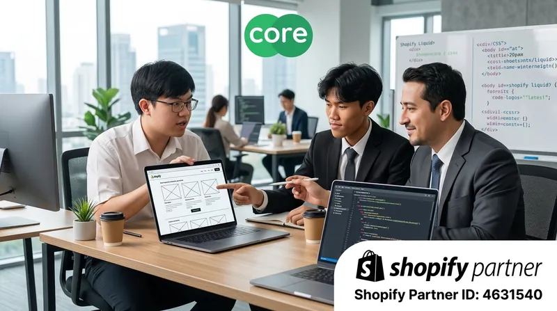 Tim Shopify developer Core Freelancers, Shopify Partner ID 4631540